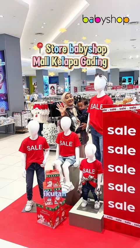 Instagram post by @rani_ismylovic for Babyshop. Caption reads: Promo terbesar akhir tahun untuk si kecil 🤩
Yuk....