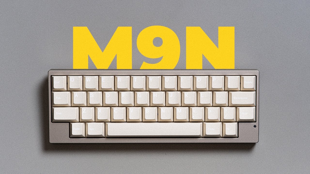 YouTube post by @alexotos for Unikeyboards. Caption reads: The Client Board I Can’t Stop Thinking About – M9N.
