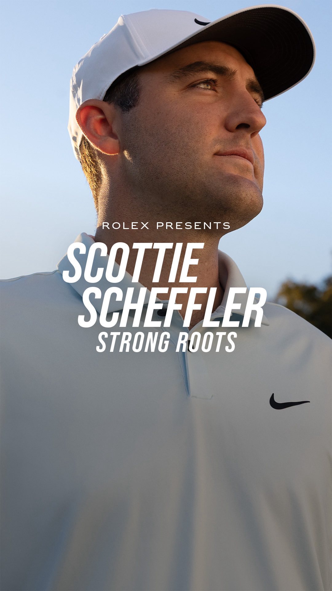 Instagram post by @scottie.scheffler for ROLEX. Caption reads: Multiple major champion @scottie.scheffler has....