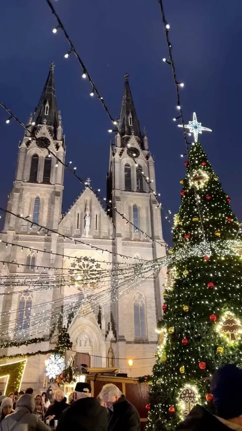 Instagram post by @roamingwithmaria for Four Seasons. Caption reads: 🎄Christmas dreams come true in Prague!🎄....