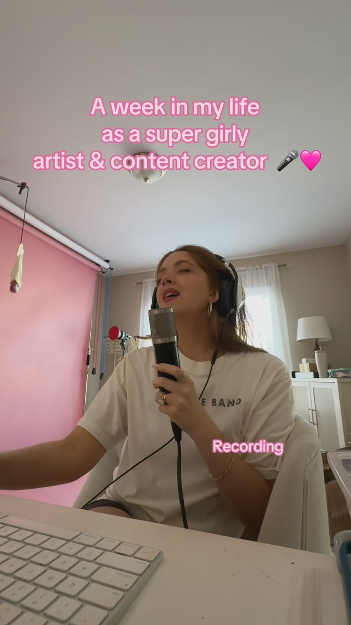 Instagram post by @oliviakingmusic for Solawave. Caption reads: A very girly, very normal week in my life....