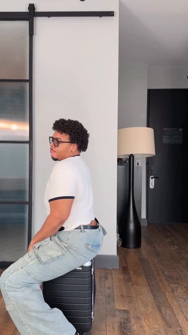 Instagram post by @scotlouie for Away. Caption reads: #AwayPartner My rides have gotten an upgrade—let’s....