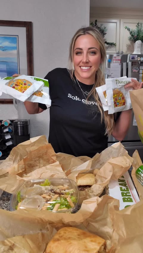 Instagram post by @girlgonegrilling for Panera Bread. Caption reads: An ad popped up earlier about this @panerabread....