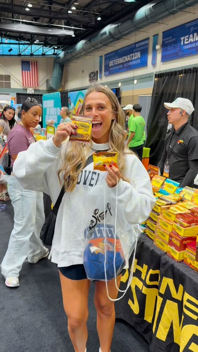 Instagram post by @movewithmollz for Honey Stinger. Caption reads: such a magical weekend at Disney for the wine and....