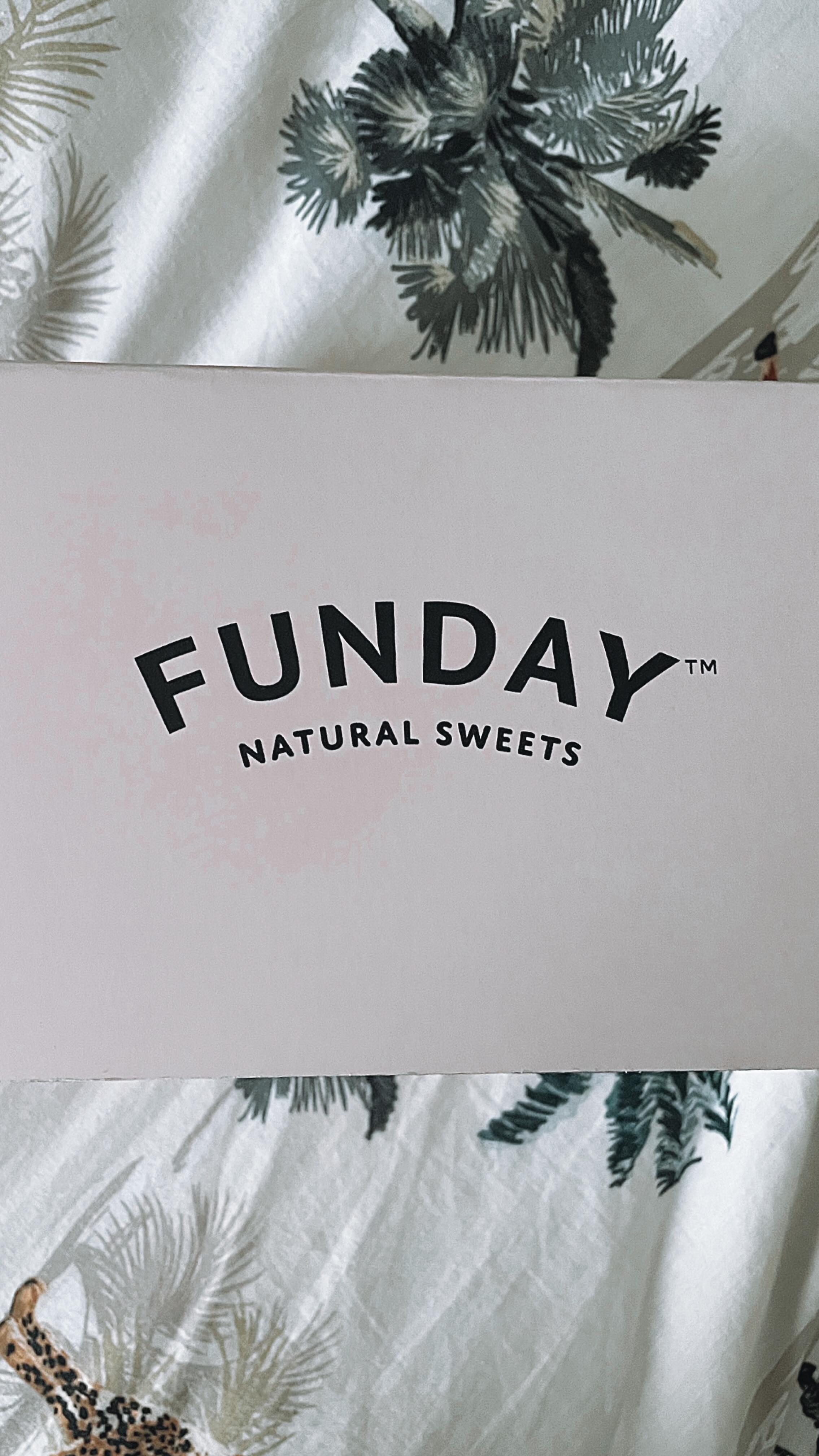 Instagram post by @lifeofcaseyleigh for FUNDAY Natural Sweets. Caption reads: Happy Friday I just know it’s going to be a fun....