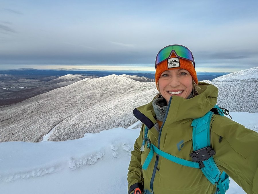 Instagram post by @jthomasfitness_adventure_photo for Goodr. Caption reads: Perfect snow, perfect weather, perfect....