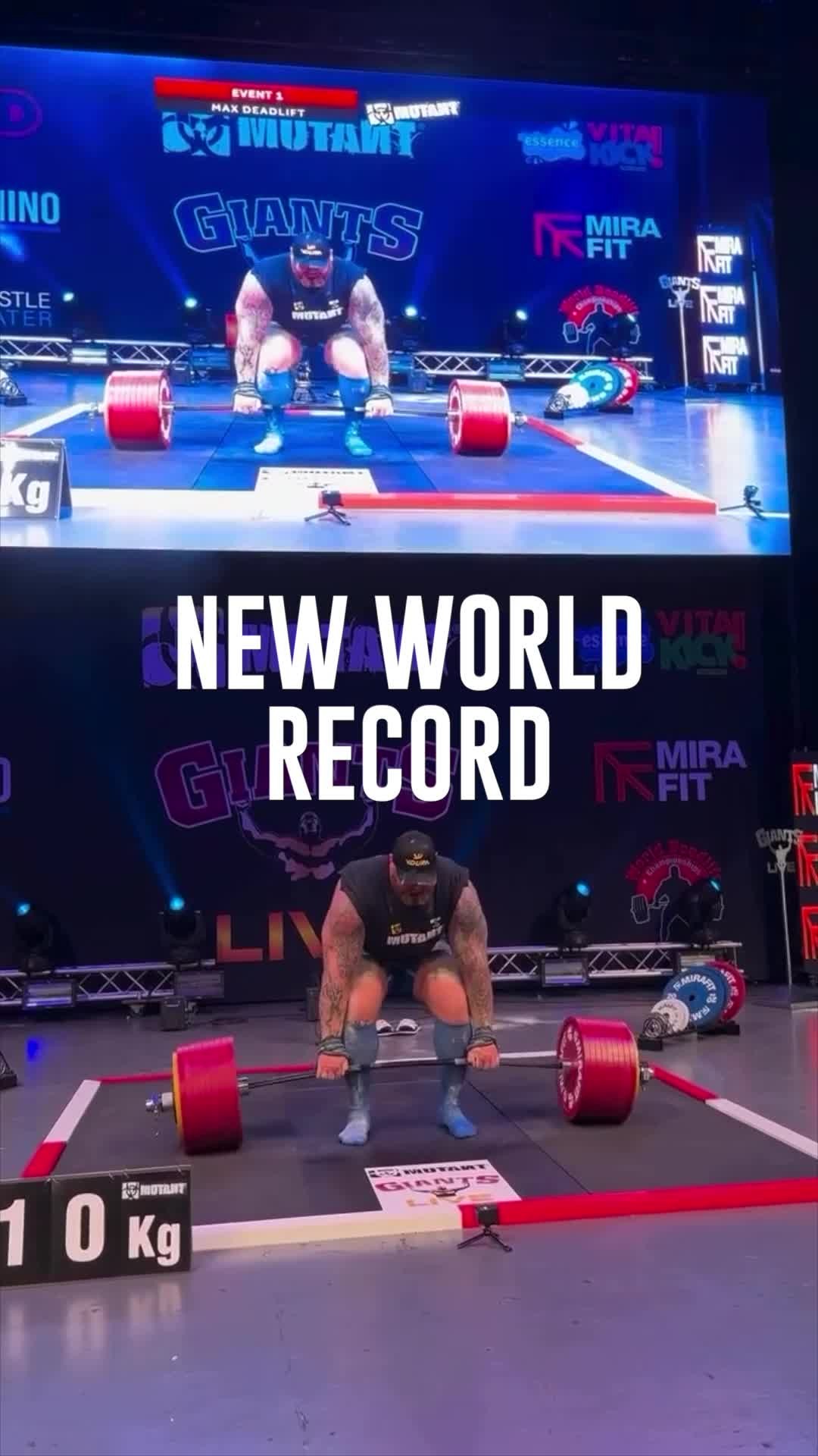 Instagram post by @thorbjornsson for The Beard Struggle. Caption reads: 🏋️‍♂️🔥 HISTORY MADE 🔥🏋️‍♂️
Huge congrats to....