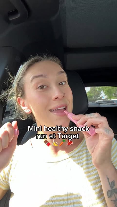 Instagram post by @victoriatschoppp for Mezcla. Caption reads: Healthy snack finds at @target @eatmezcla 4 pack....