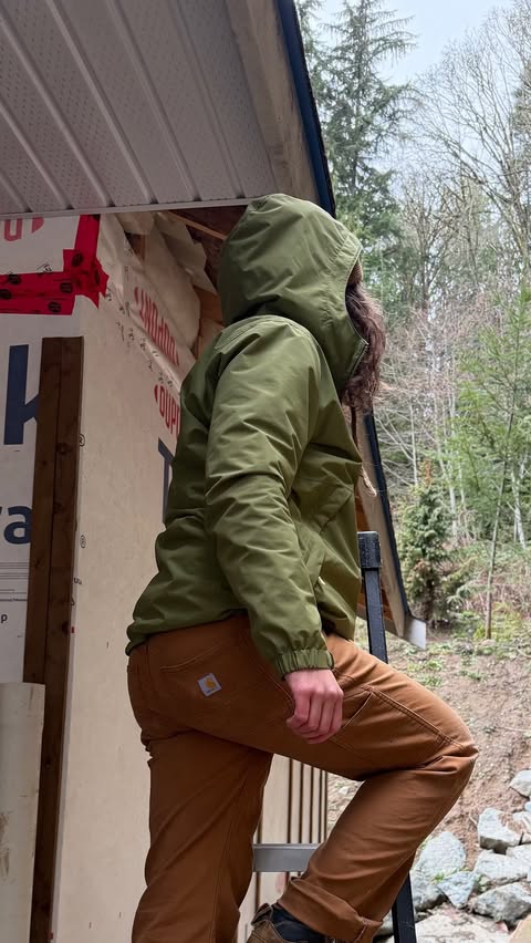 Instagram post by @sash_the_carpenter for Carhartt. Caption reads: [...] changes everything. That’s why I wear....