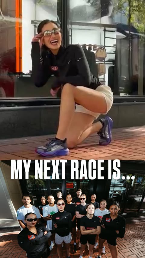 Instagram post by @bianca.hd for Nike Running. Caption reads: This fall, I’m racing with @nikerunning at....