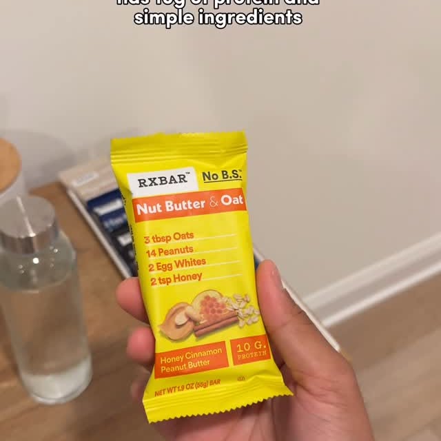 Instagram post by @maazkfit for RXBAR. Caption reads: #RXBARPartner @rxbar is the perfect addition to my....