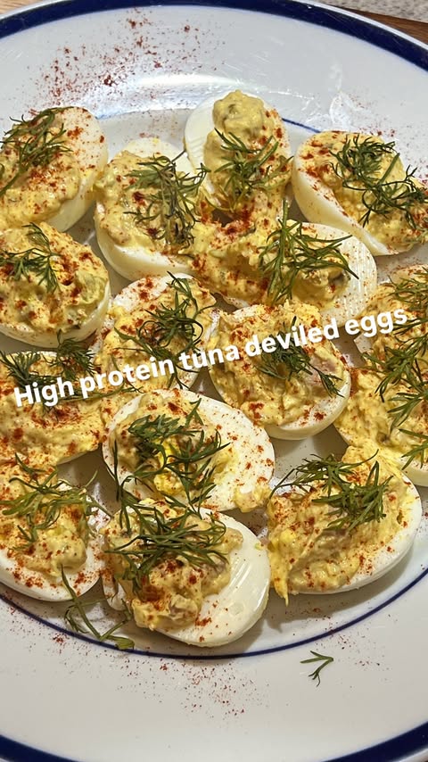 Instagram post by @luxelife9 for Food Network. Caption reads: Protein party in a deviled egg 🌟! These....
