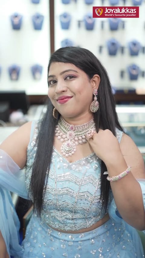 Instagram post by @_dimple_doll for Joyalukkas. Caption reads: Your dream diamond awaits you at....