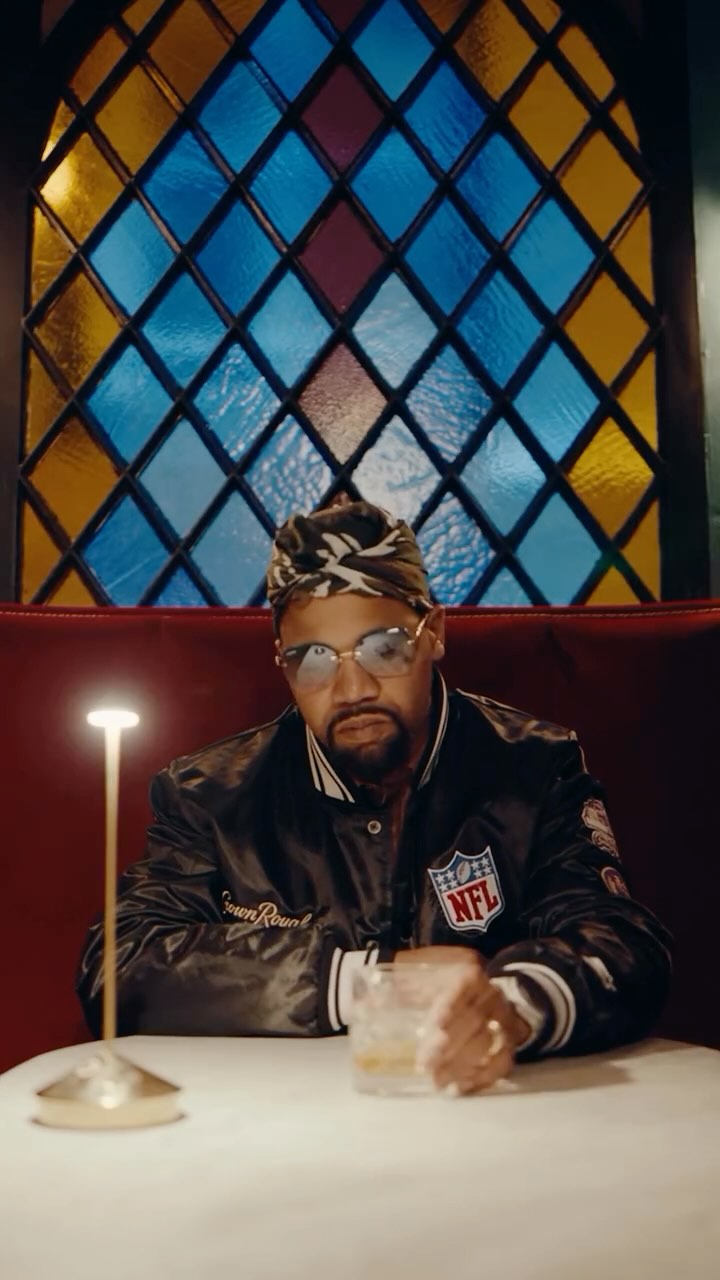 Instagram post by @juviethegreat for Crown Royal. Caption reads: In New Orleans, @juviethegreat’s word is....