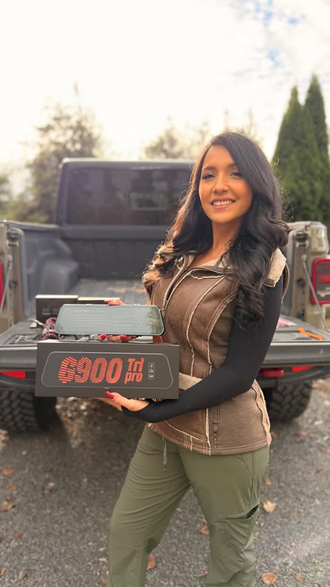 Instagram post by @lilioffroad_nrv for WOLFBOX. Caption reads: I’m obsessed with my new @wolfbox_official 😍 go....