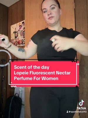 TikTok post by @sparklefairy092 for Lopeie. Caption reads: [...] day for work is my favorite perfume ever....