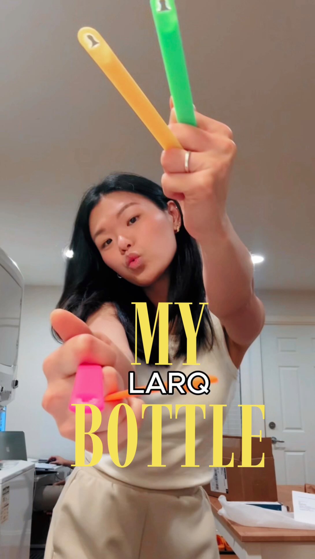 Instagram post by @live.with.samantha for LARQ. Caption reads: Thank you @livelarq for believing in me :)....