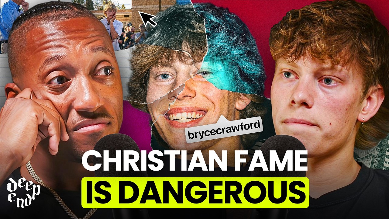 YouTube post by @LecraeOfficial for DripDrop. Caption reads: Bryce Crawford Exposes The Hidden Dangers of Going....