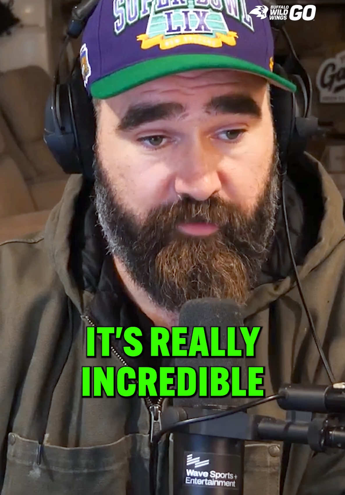 TikTok post by @newheightshow for Philadelphia Eagles. Caption reads: Jason and Travis made sure to give the....