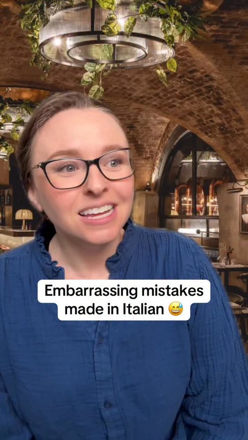 Instagram post by @thepasinis for Babbel. Caption reads: Don’t be like me and make an embarrassing mistake....