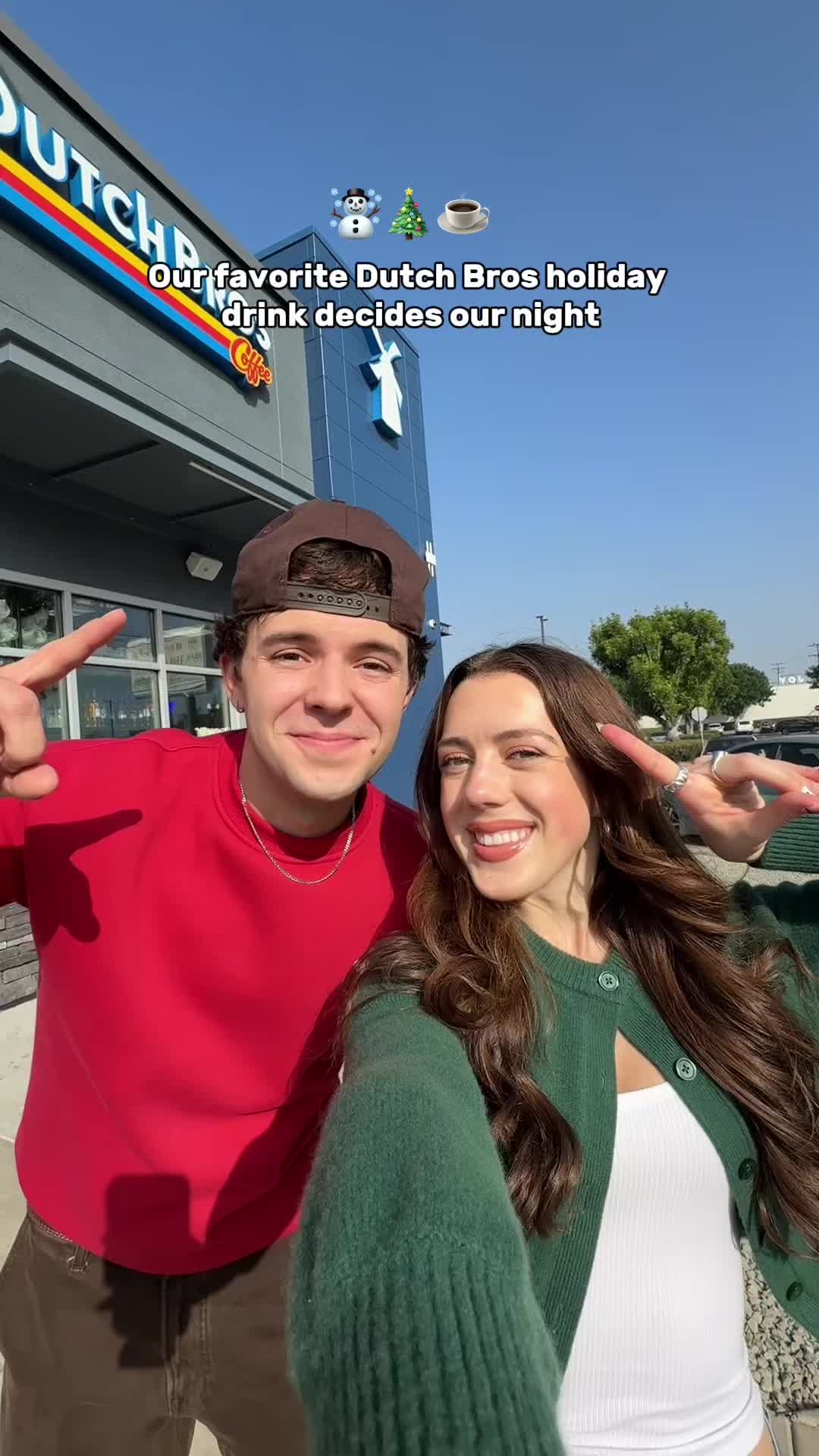TikTok post by @symonneharrisonofficial for Dutch Bros Coffee. Caption reads: our favorite @Dutch Bros Coffee drinks decide our....