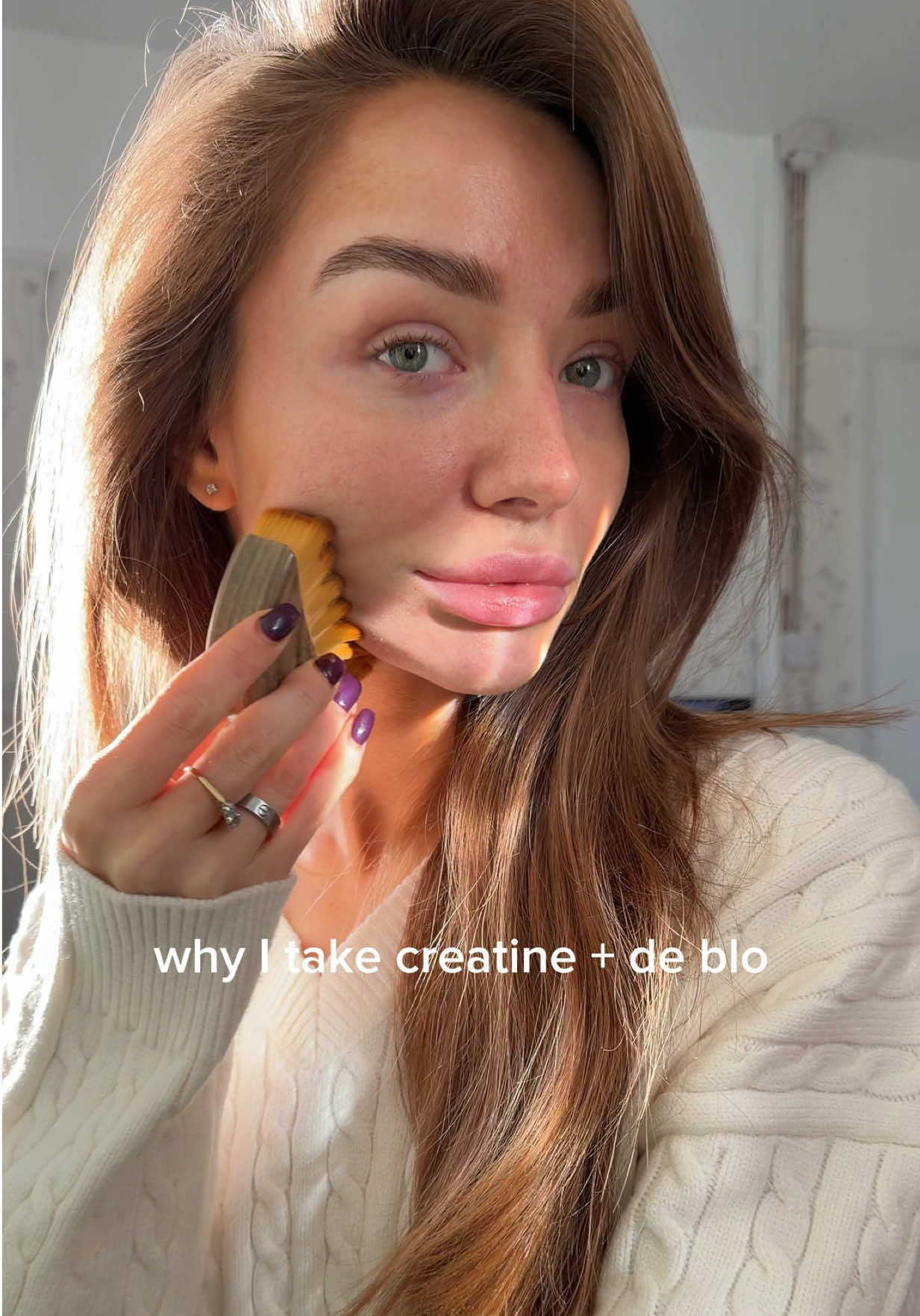 TikTok post by @alicedulka for Novomins. Caption reads: staying on track with @Novomins advertising 🩰☁️🤍.