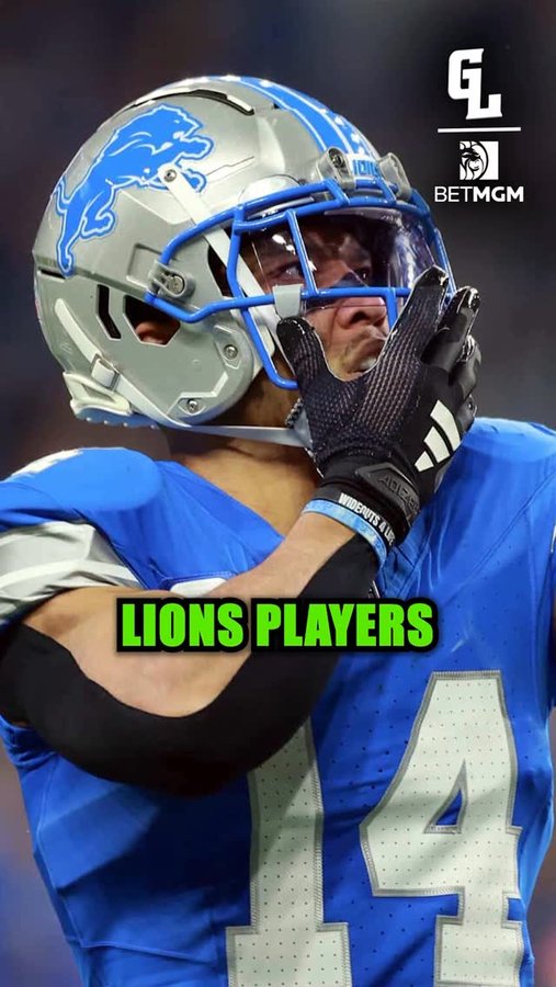 Instagram post by @greenlightpod for BetMGM. Caption reads: Chris still believes in this Lions squad, even....
