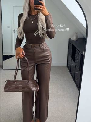 TikTok post by @indisparkes for RELA RELA. Caption reads: [...] The most perfect leather trousers wow @RELA....