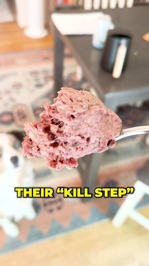 Instagram post by @thebkpets for Oma's Pride. Caption reads: [...] #thebkpets #rawfeddogs #rawdogfood....