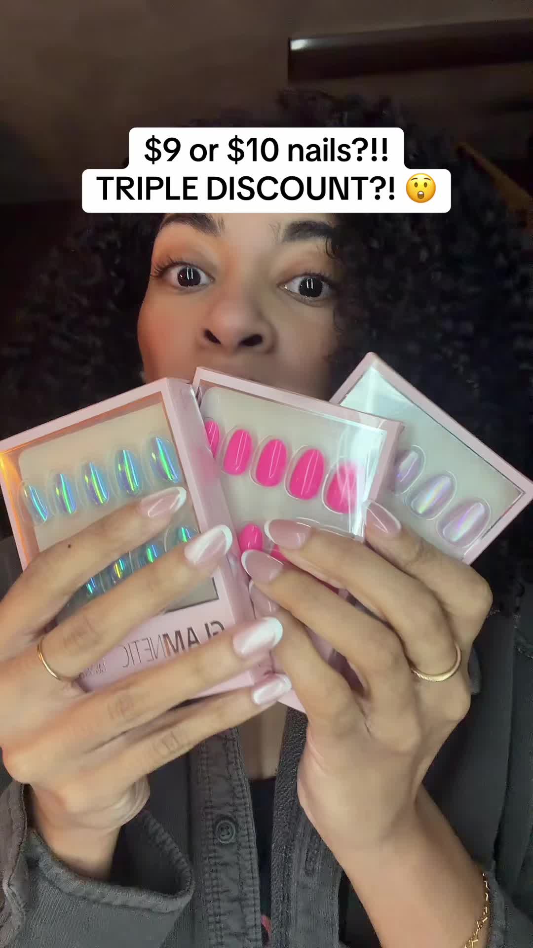 TikTok post by @stephanie_helena for Glamnetic. Caption reads: [...] But won’t last forever 👀 @Glamnetic....