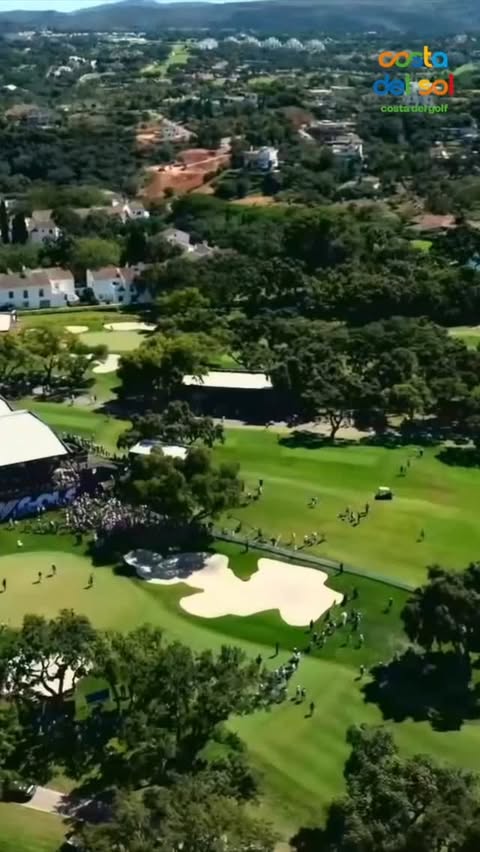 Instagram post by @vivecostadelsol_ for LIV Golf. Caption reads: [...] week, both on and off the course ☀️....