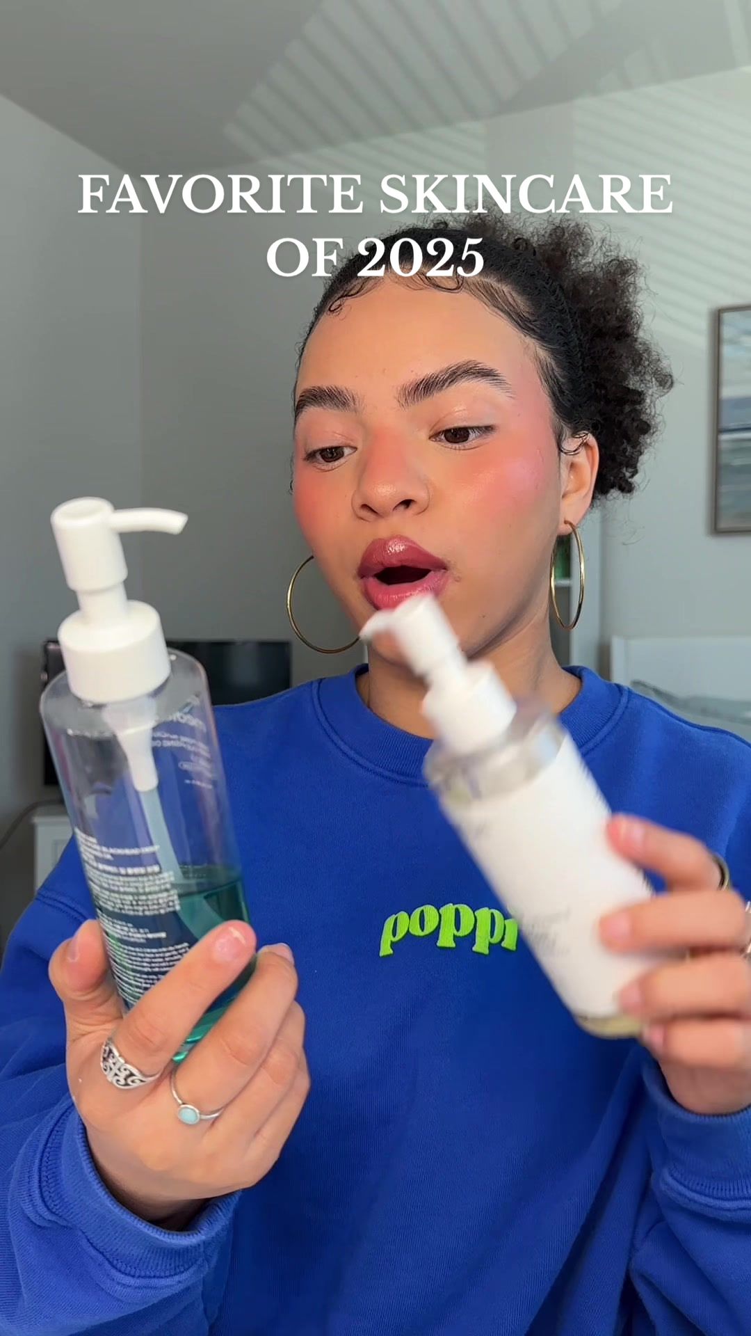 TikTok post by @zyahangela for La Roche-Posay. Caption reads: my fave skincare of 2025: for sensitive & acne....