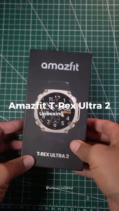 Instagram post by @ammar.salehan for Amazfit. Caption reads: Unboxing the BEAST with @amazfitmalaysia 💪🔥 The....