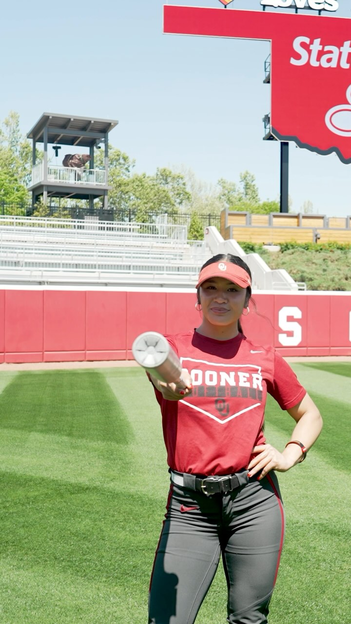 Instagram post by @ou_softball for State Farm. Caption reads: Ailana Agbayani knows exactly who she’d want on....