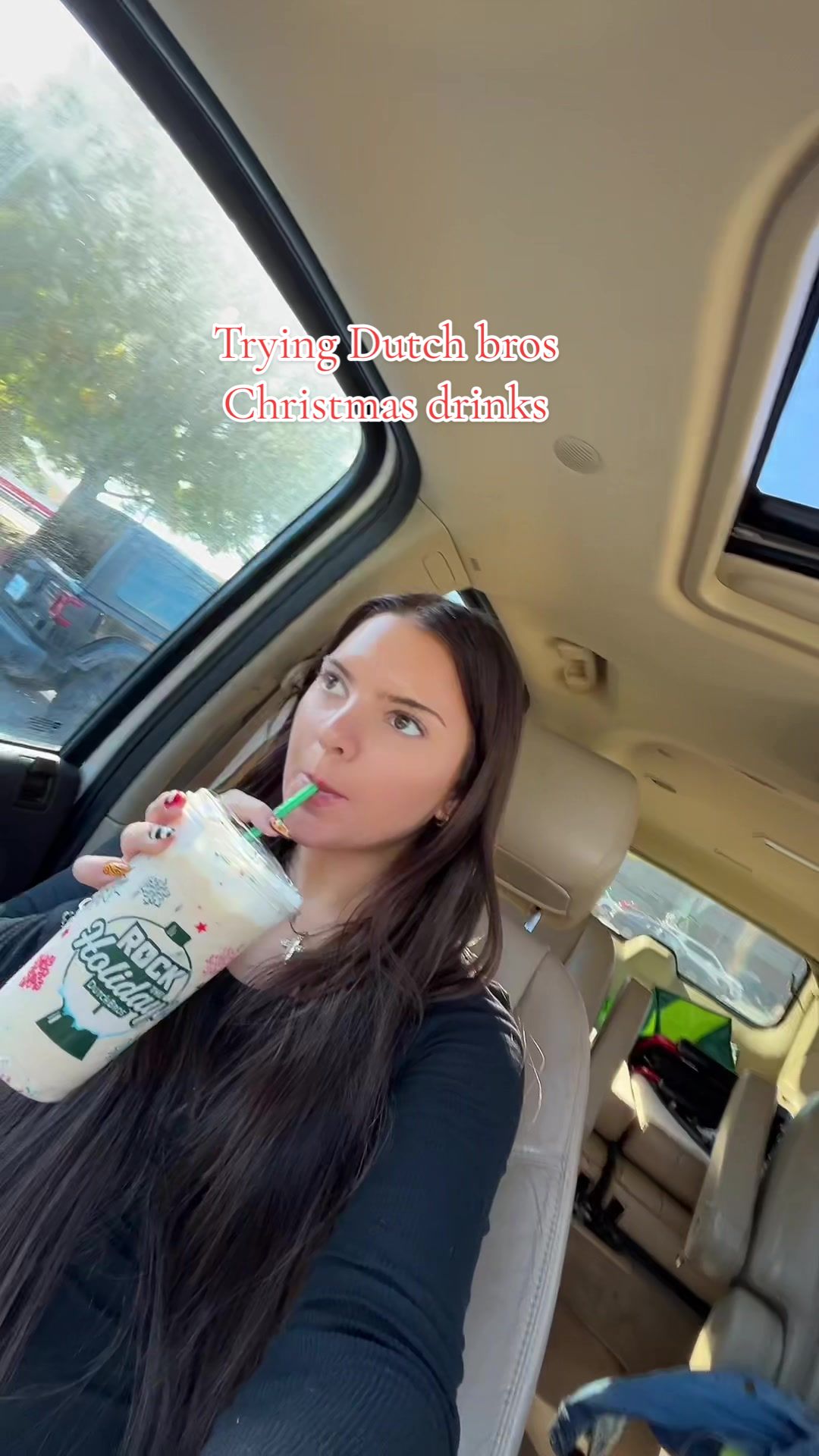 TikTok post by @elvislover1973 for Dutch Bros Coffee. Caption reads: Ofc my mother talking about the sugar content....