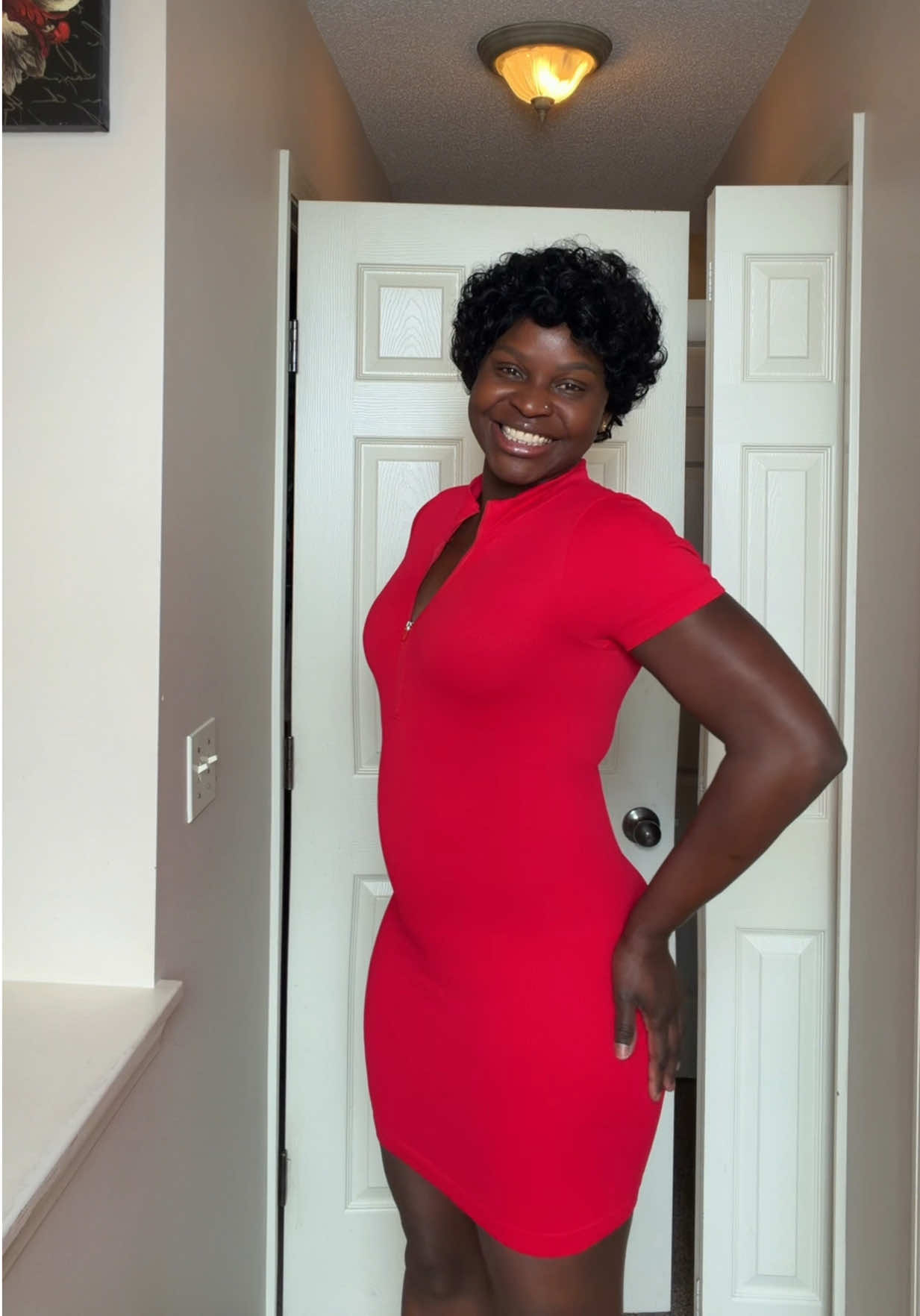 TikTok post by @u_ma06 for OQQ. Caption reads: Red on Melanin Will Always Win 😍❤️ @OQQfitness....