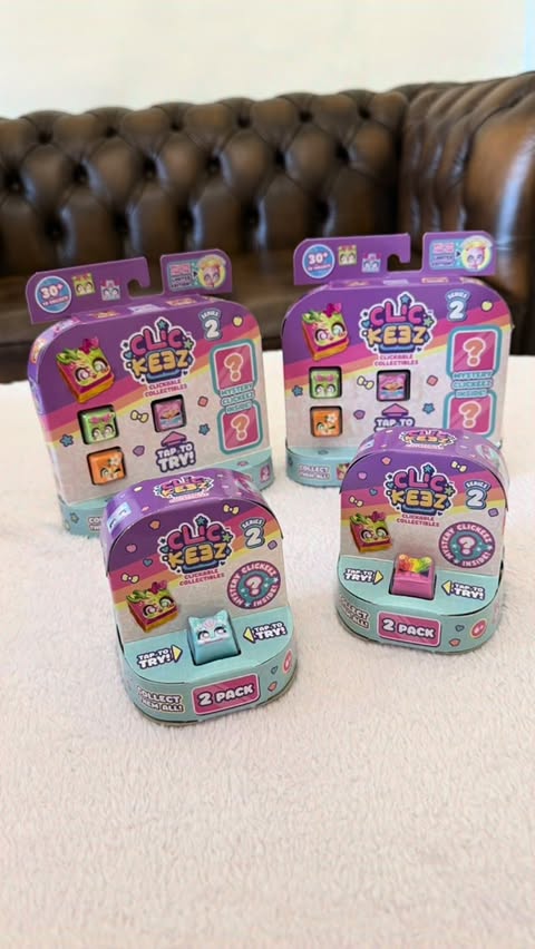 Instagram post by an influencer for Vivid Toy Group. Caption reads: Clickeez Clickable Collectable Series 2 AD -....
