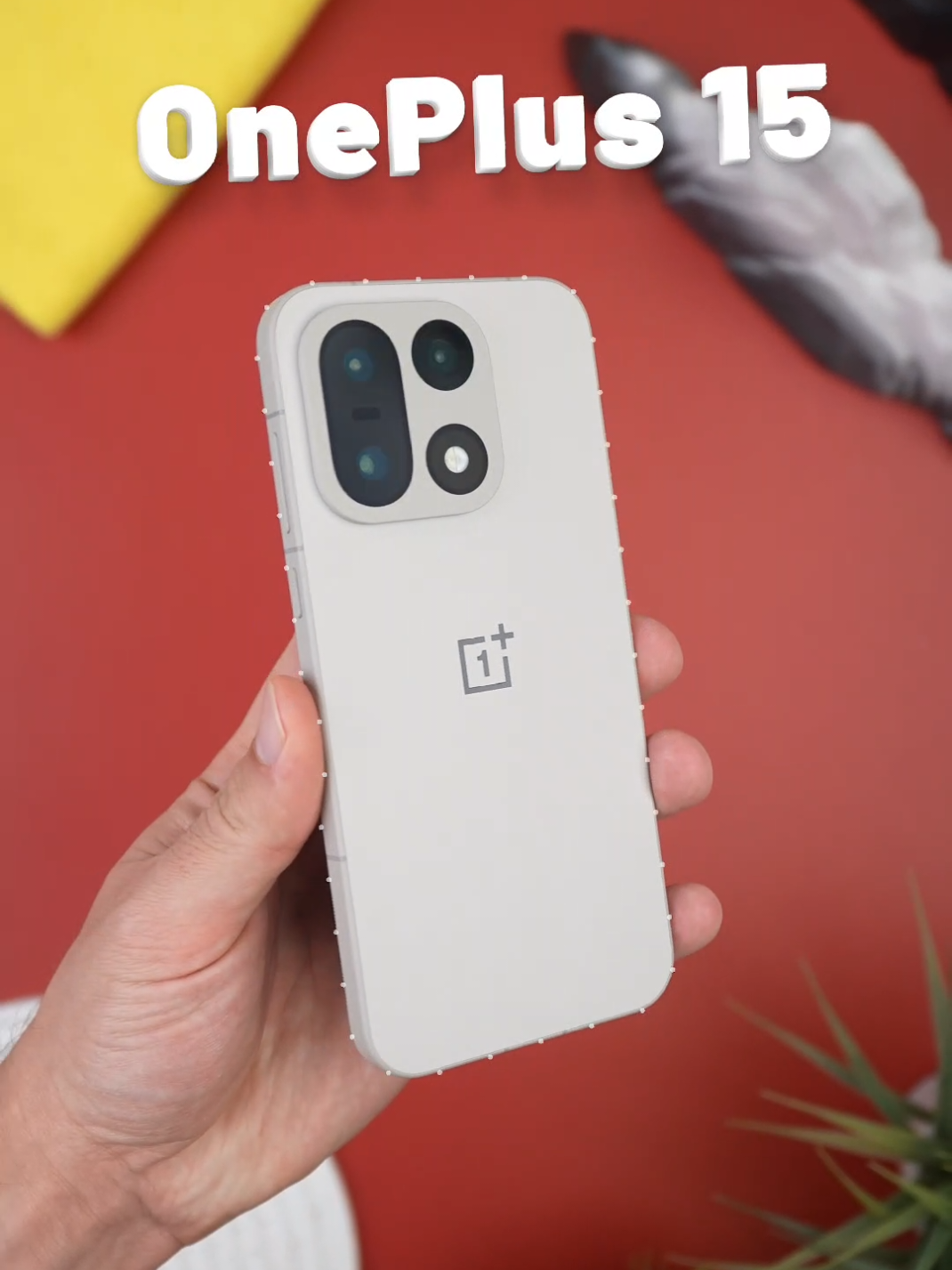 TikTok post by @howtomen for OnePlus. Caption reads: I Tried the OnePlus 15. 3 Things I like and 3....