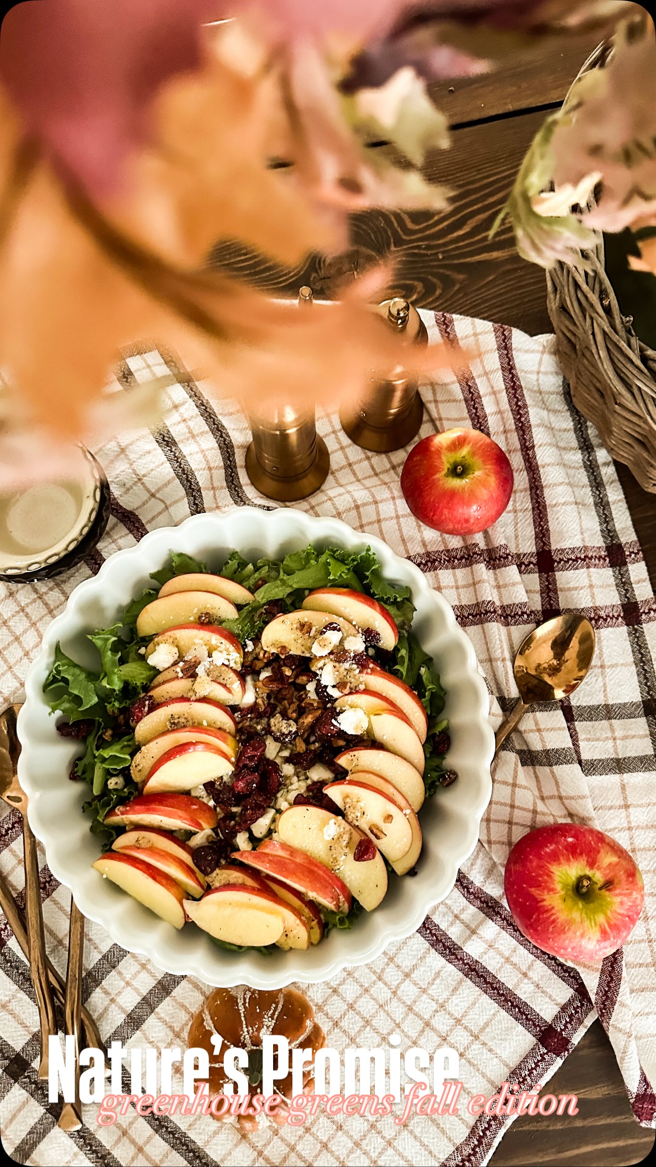 Instagram post by @itty_bitty_farmhouse for Food Lion. Caption reads: Crisps apple and fresh greens is something that I....