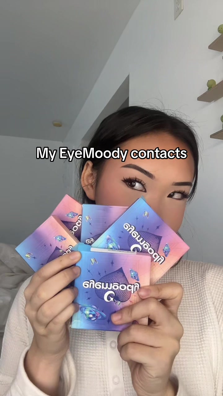 TikTok post by @ridamao for Eyemoody. Caption reads: MY FAVS! use code : ridamao5 for $ off! @Eyemoody....