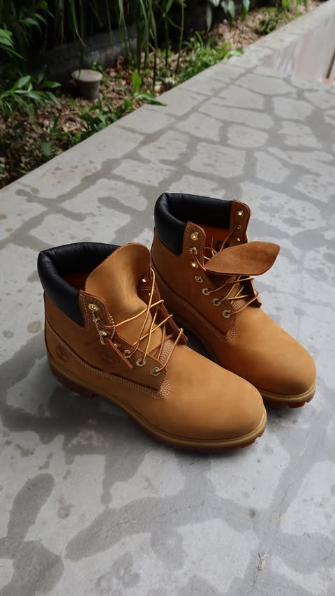 Instagram post by @tayyreid for Timberland. Caption reads: [...] a fresh pair of “butters” & more from....