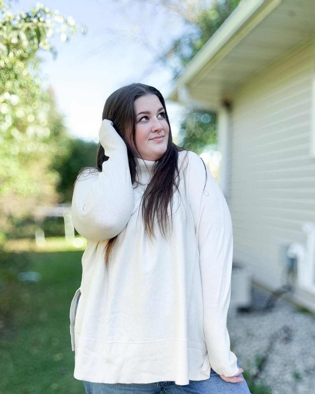 Instagram post by @mandeedoering for shoppinkblush.com. Caption reads: 3 tops you need for fall! All tops from....