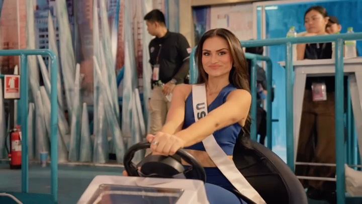 Instagram post by @missuniversethailand for Miss Universe. Caption reads: [...] Pattaya! 🏁✨ #EleganceInRemembrance....