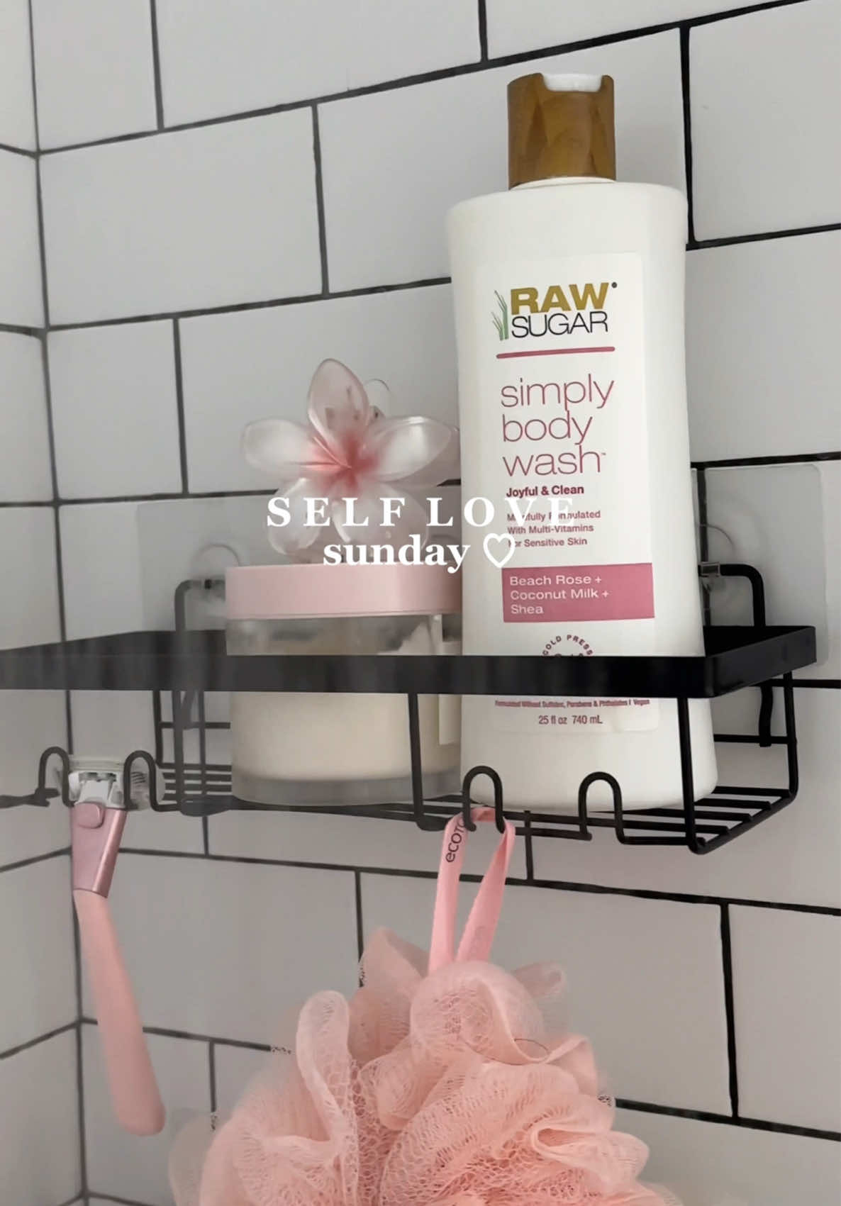 TikTok post by @ashleynoelleeee for Raw Sugar Living. Caption reads: cozy self love sundays are my fav 🤍🕯️✨@Raw Sugar....
