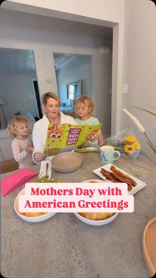 Instagram post by @annecolehowell for American Greetings. Caption reads: #sponsored Moms are the best! Stock up on....