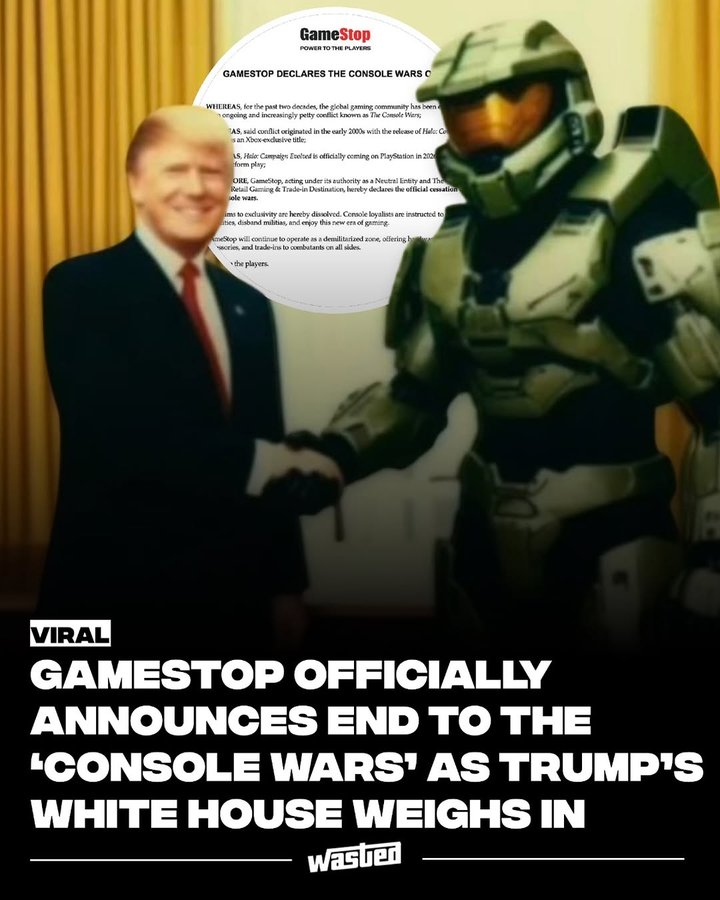 Instagram post by @wasted for GameStop. Caption reads: In a moment that blurred the lines between gaming,....