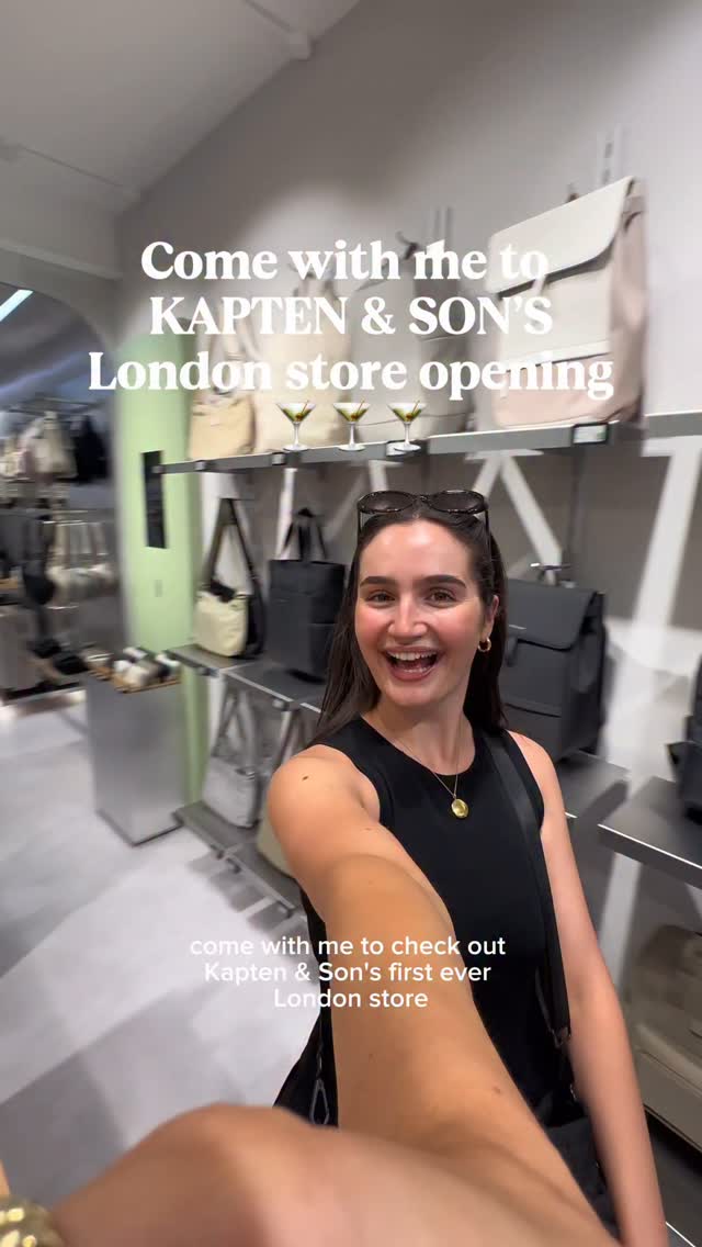 Instagram post by @katiefduarte for Kapten Son. Caption reads: POV: you walk into a store and it feels more like....