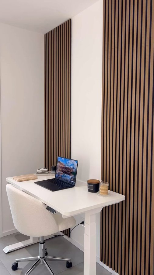 Instagram post by @naze_dogu for FlexiSpot. Caption reads: H O M E  O F F I C E @flexispot.de....