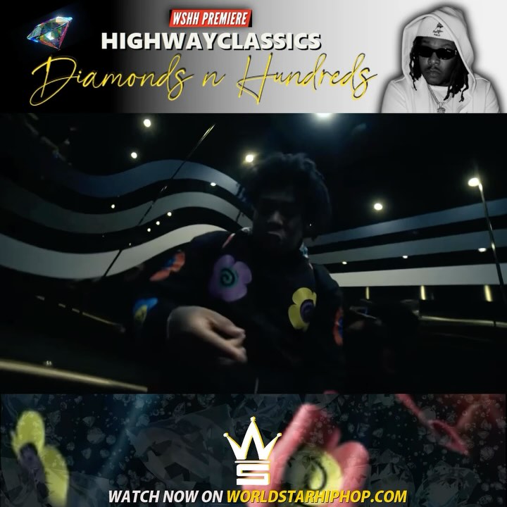 Instagram post by @highwayclassics for WorldStar Hip Hop / WSHH. Caption reads: Out Now on Worldstar “Diamonds & Hundreds” …) ..Go....