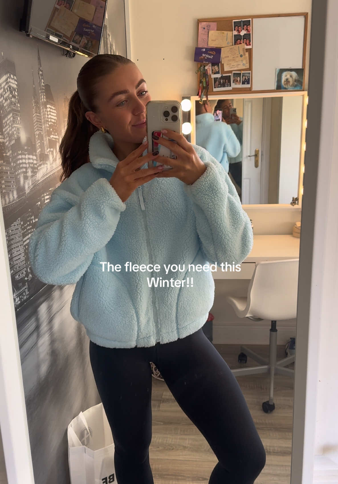 TikTok post by @saoirsemaher_ for Gym+Coffee. Caption reads: I am obsessed!! 🩵 … Black Friday Sale @Gym Plus....